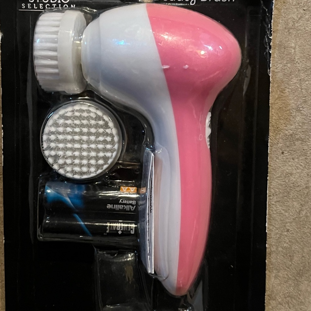 Pink and White Facial Cleansing Brush